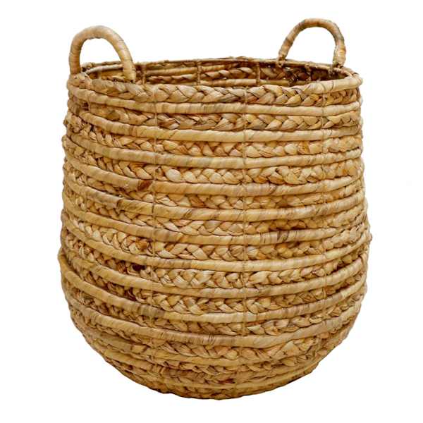 at home Honeybloom Natural Water Hyacinth Storage Basket Large