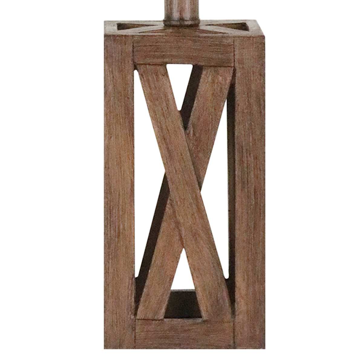 At Home Honeybloom Walnut Crisscross Small Table Lamp With Shade 20"