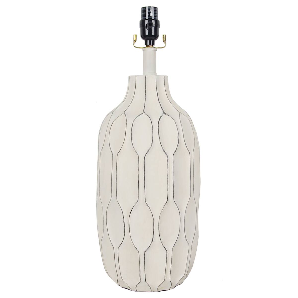 At Home Honeybloom White Honeycomb Medium Table Lamp Base 21"