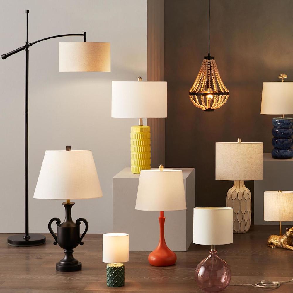 At Home Honeybloom White Honeycomb Medium Table Lamp Base 21"