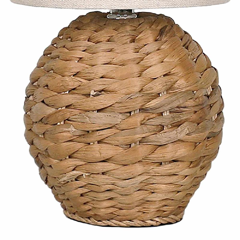 At Home Honeybloom Woven Seagrass Mini Table Lamp With Shade 13"