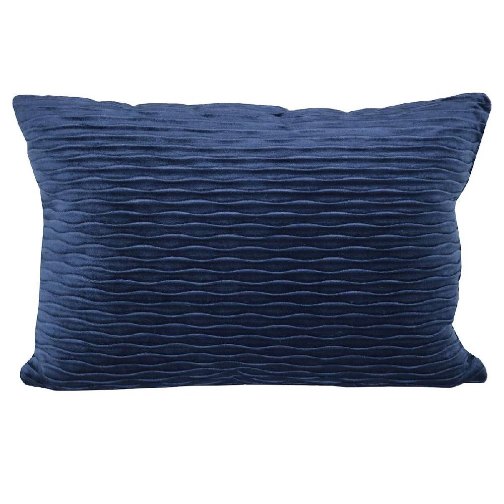 At Home Indigo Ripple Textured Plush Throw Pillow 14x20