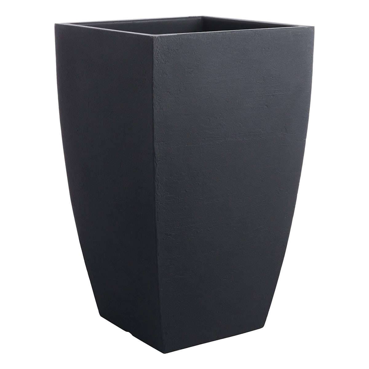 At Home Japi All-Weather Black Lead Modern Square Outdoor Planter Large