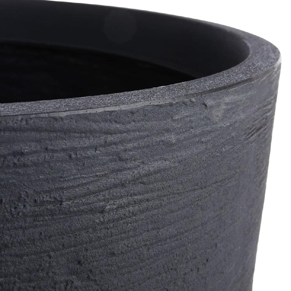 At Home Japi All Weather Proof Black Modern Conic Outdoor Planter Medium