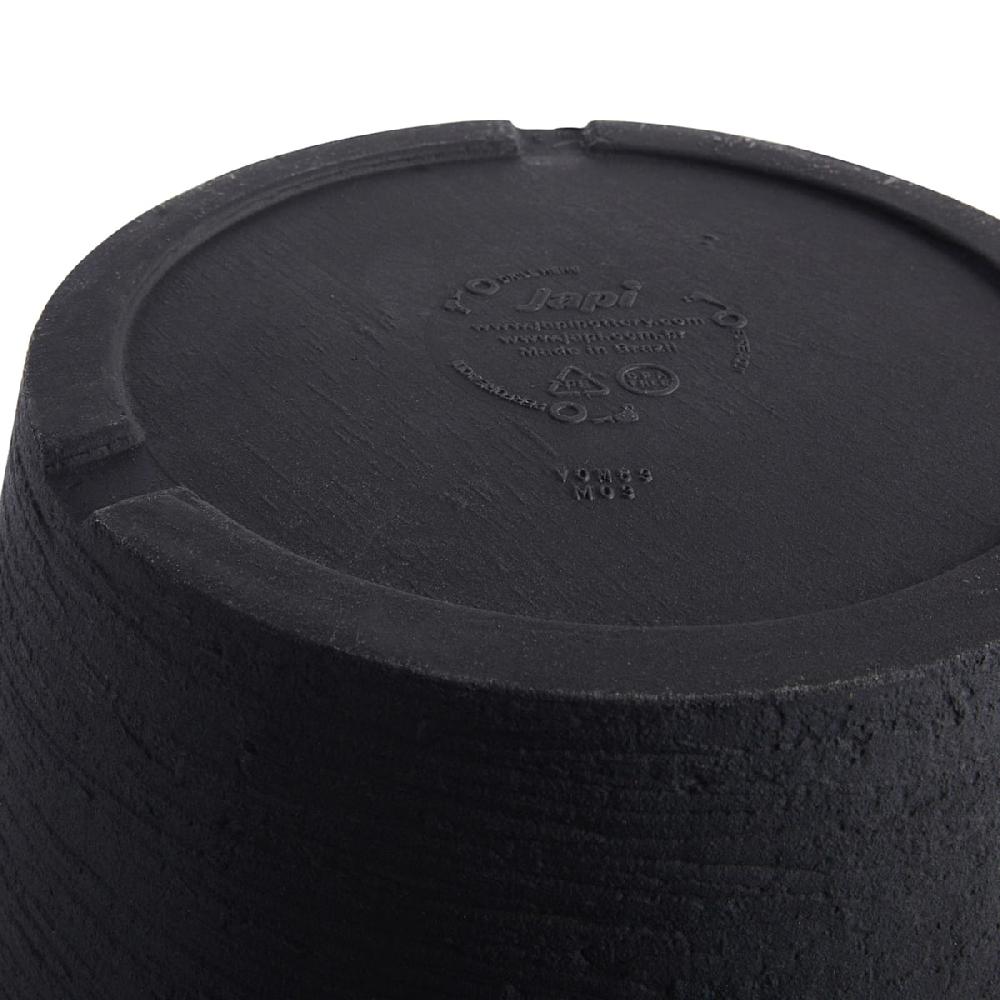 At Home Japi All Weather Proof Black Modern Conic Outdoor Planter Medium