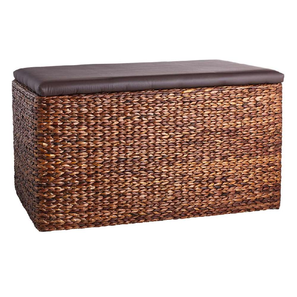 At Home Jute Natural Brown Storage Trunk Extra Large