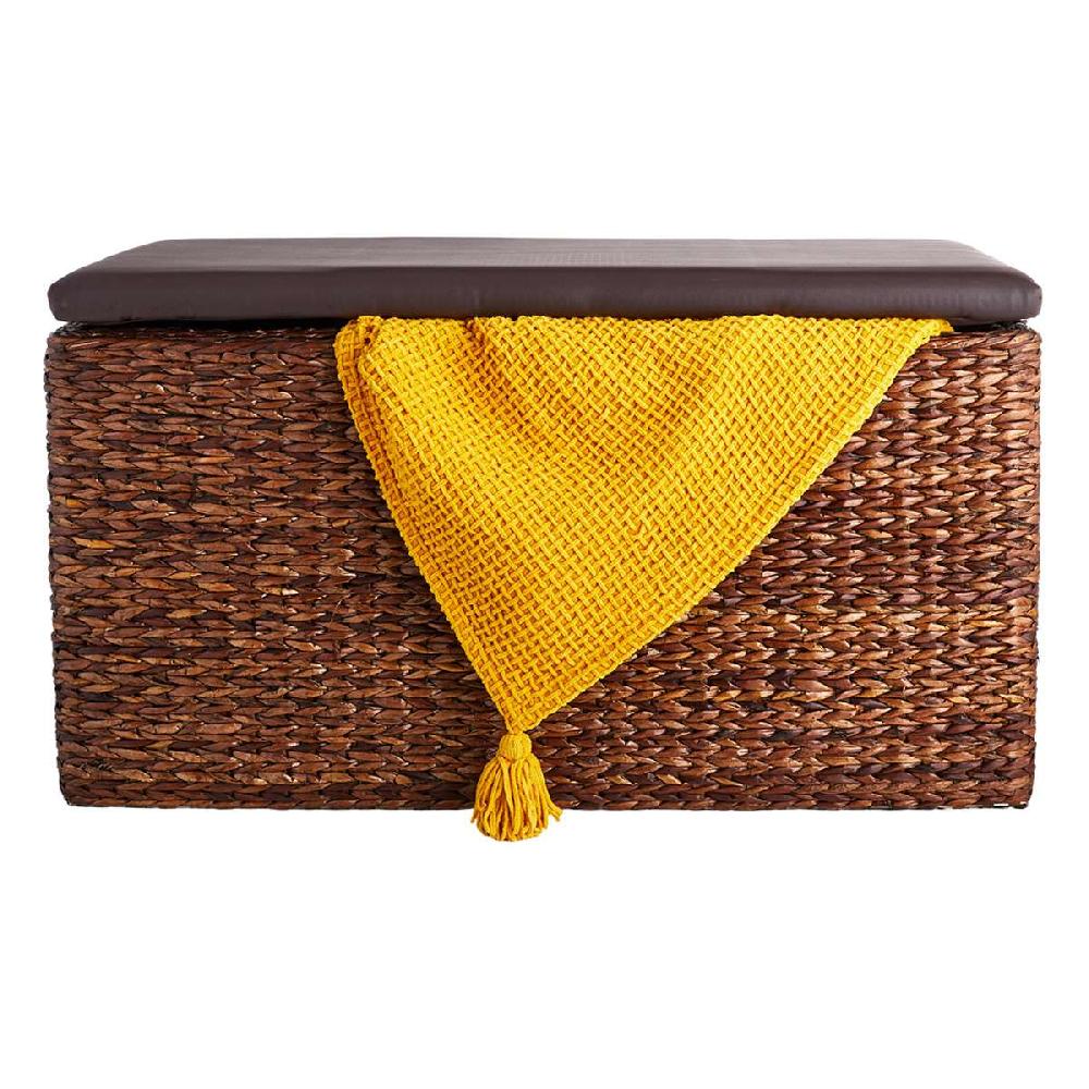 At Home Jute Natural Brown Storage Trunk Extra Large