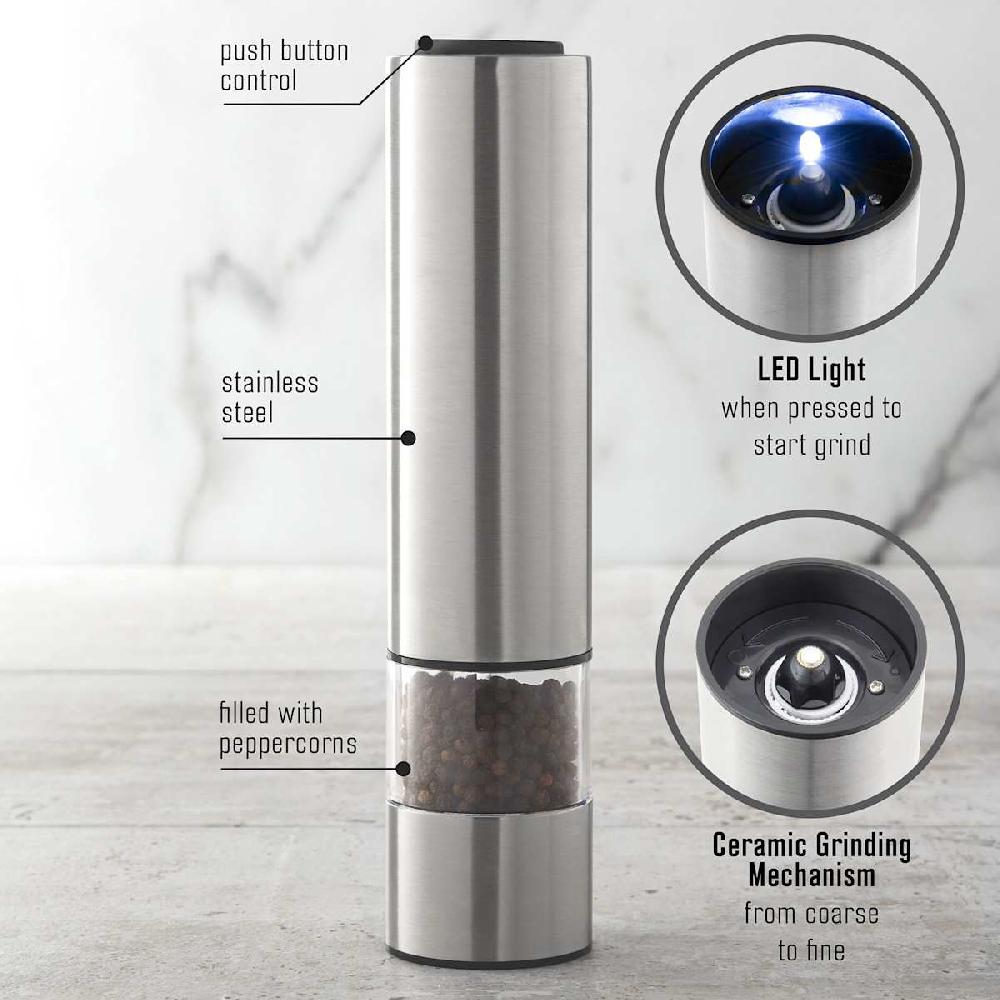 At Home Kam Battery Operated Grinder With Peppercorn