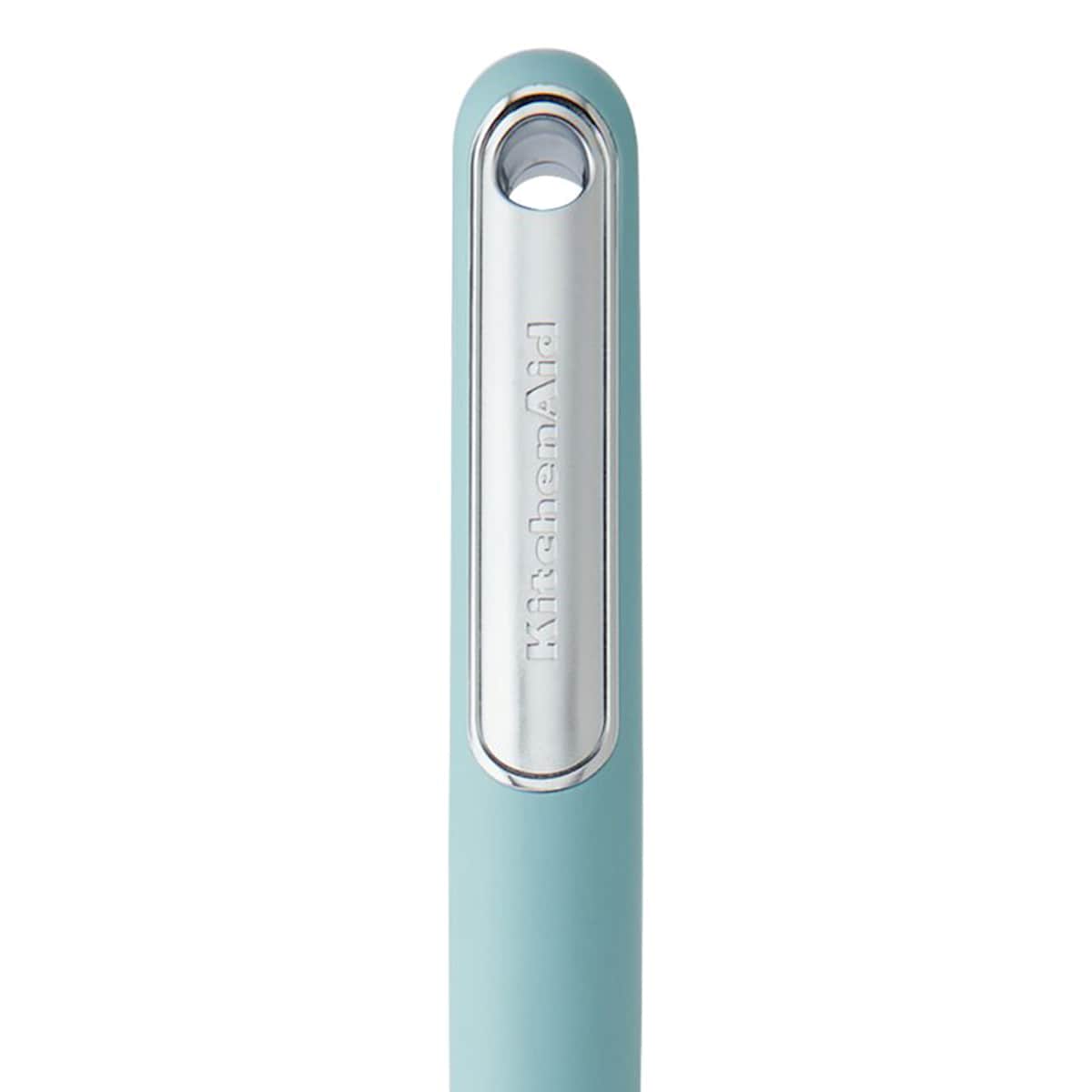 At Home KitchenAid Mineral Water Blue Silicone Slotted Turner