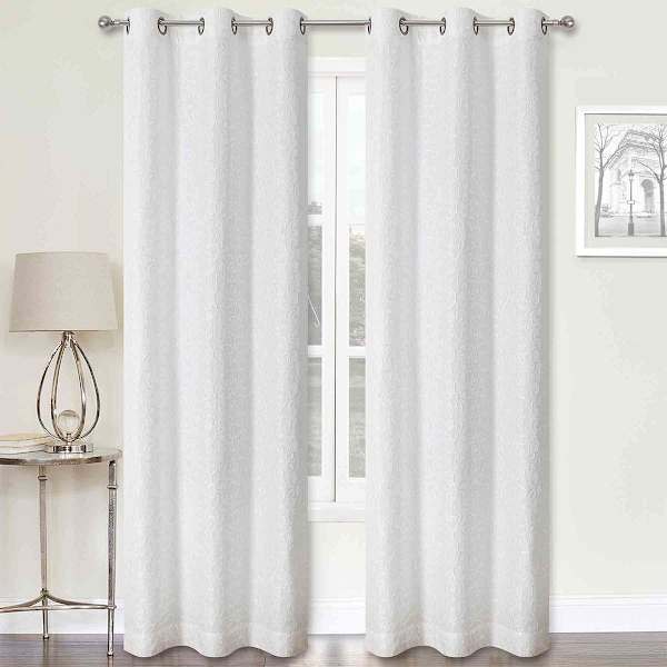 at home Koa White Light Filtering Grommet Curtain Panel Set 95"