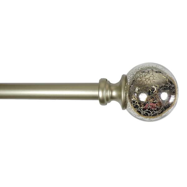 at home Laurel 3/4" Mercury Glass Ball Curtain Rod 48-84"