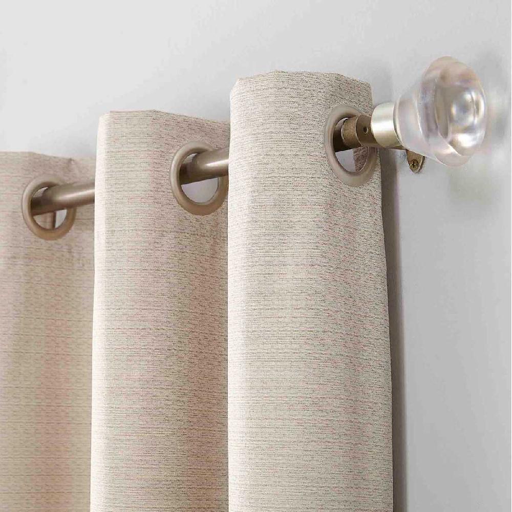 At Home Linen Thermal Room Darkening Grommet Curtain Panel 84"
