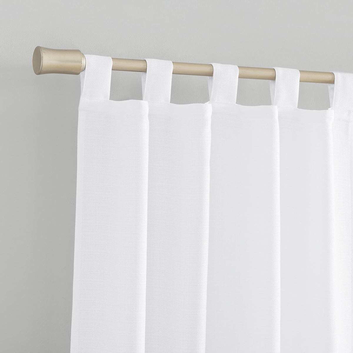 At Home Maddie White Tab Top Light Filtering Curtain Panel 84"