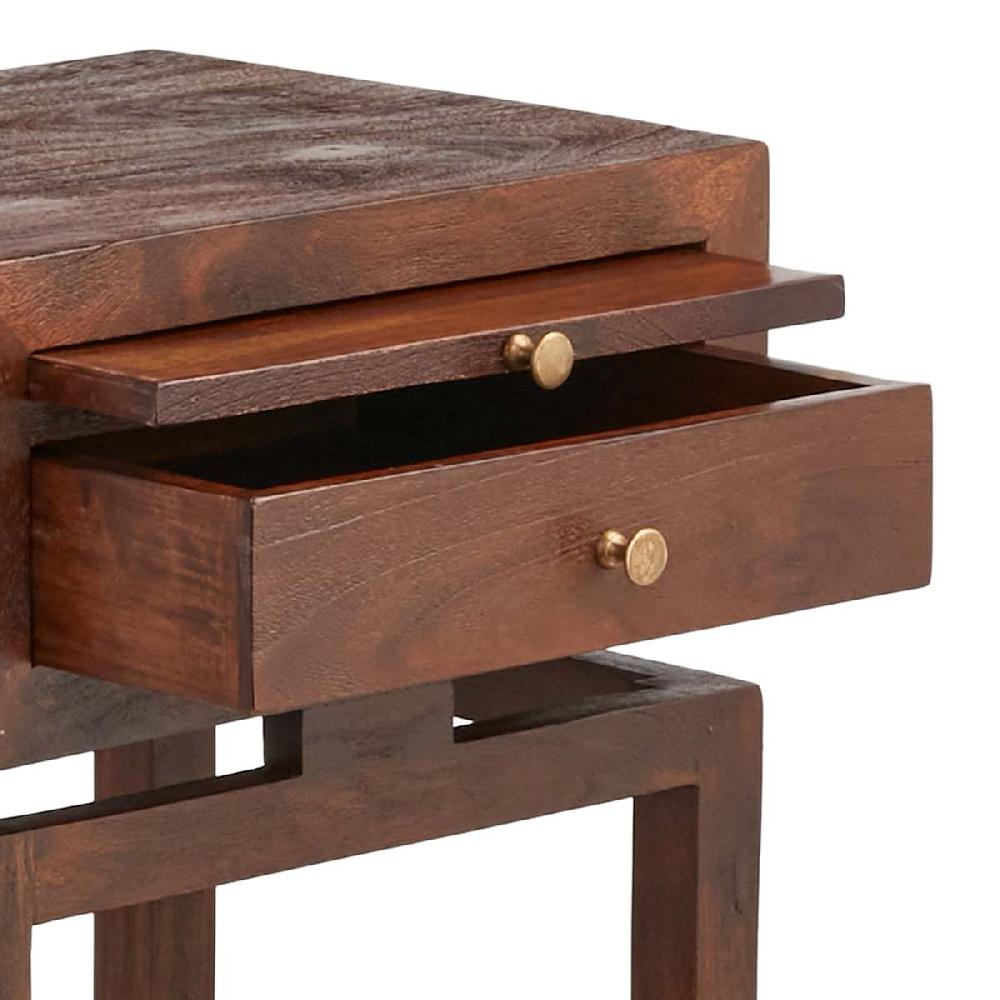 At Home Maddison Chestnut Wood Side Table With Drawer