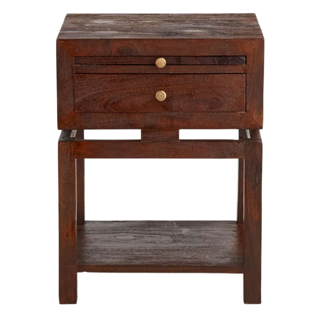 At Home Maddison Chestnut Wood Side Table With Drawer