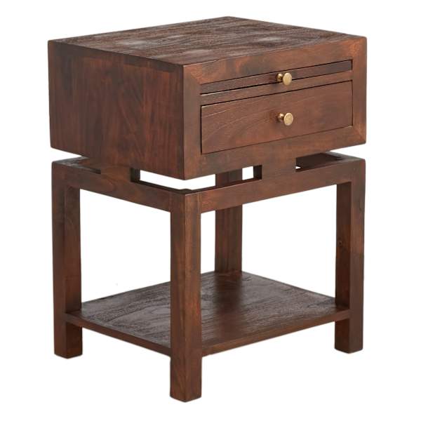 at home Maddison Chestnut Wood Side Table with Drawer