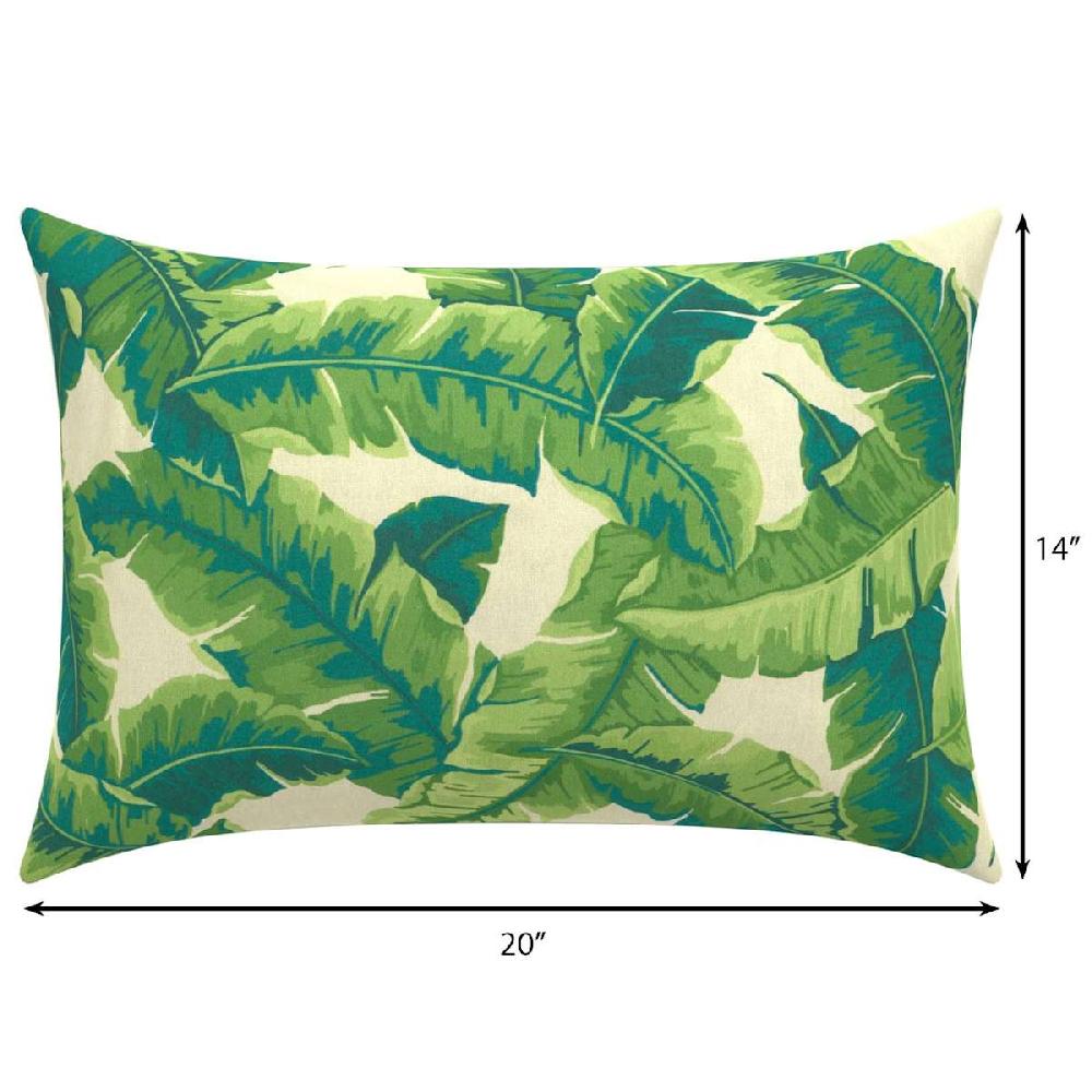 At Home Marconi Leaf Lumbar Outdoor Throw Pillow 14x20