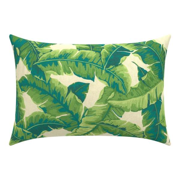 at home Marconi Leaf Lumbar Outdoor Throw Pillow 14x20