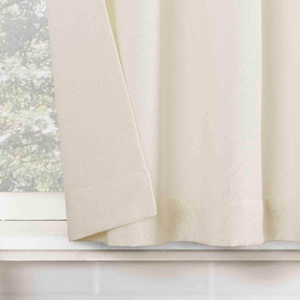 At Home Mason Cream Small Tiered Curtain Panel 54x36
