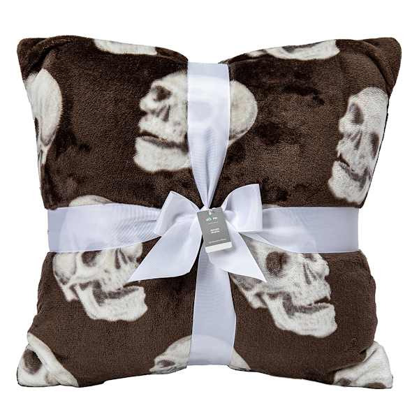 at home Midnight Shadows 2-Pack Skull Plush Printed Pillows