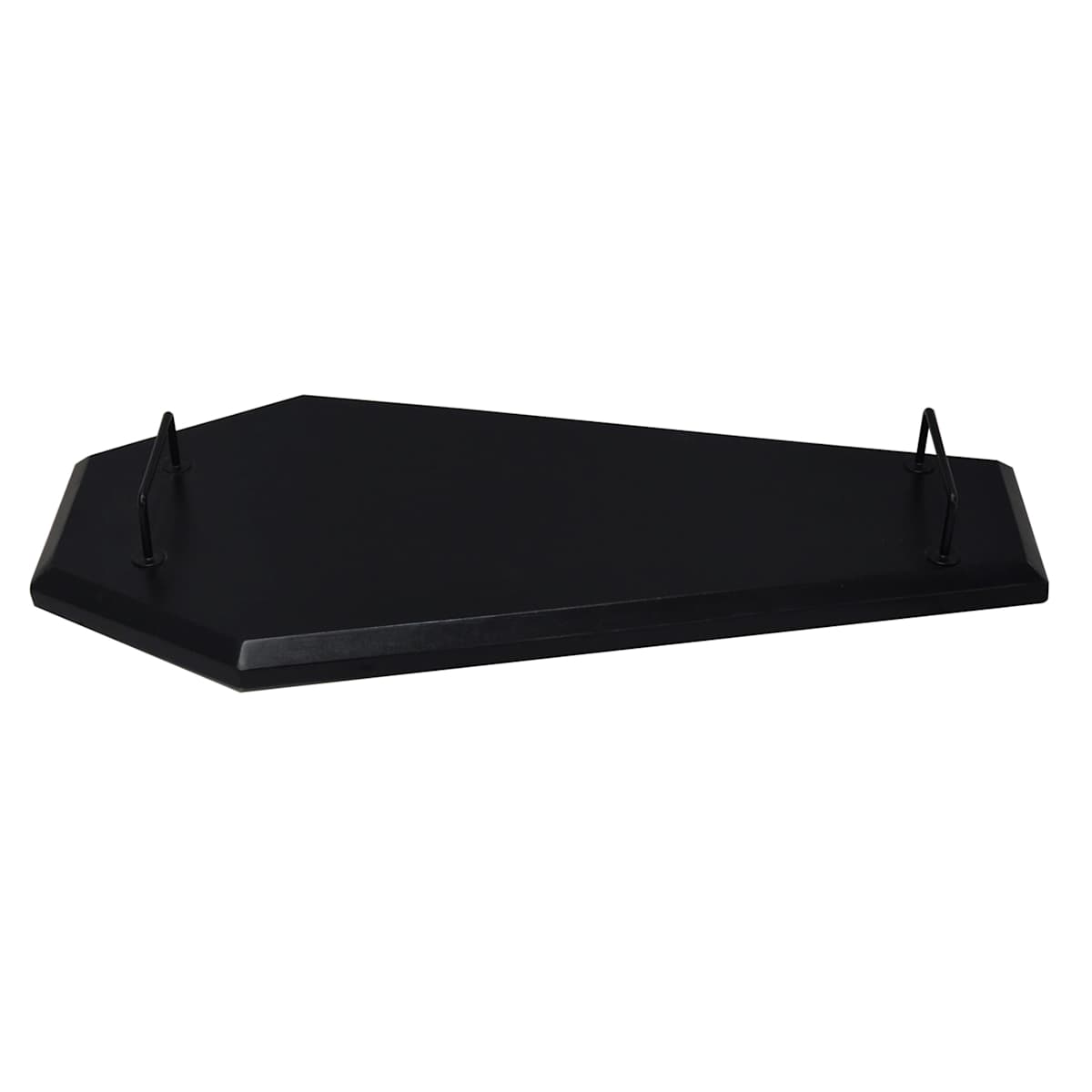 At Home Midnight Shadows Black Wooden Coffin Charcuterie Board With Handles 24x12