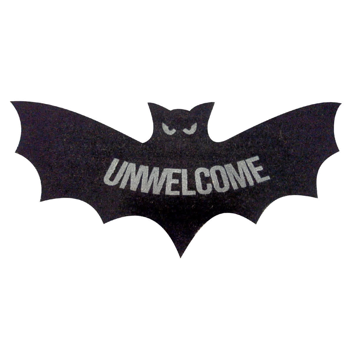 At Home Midnight Shadows Unwelcome Shaped Bat Coir Mat 22x47