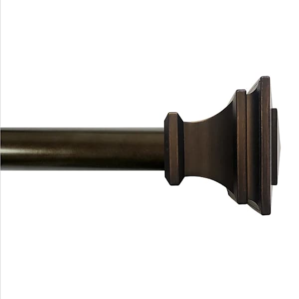 at home Mitchell 1" Bronze Square Curtain Rod 72-120"