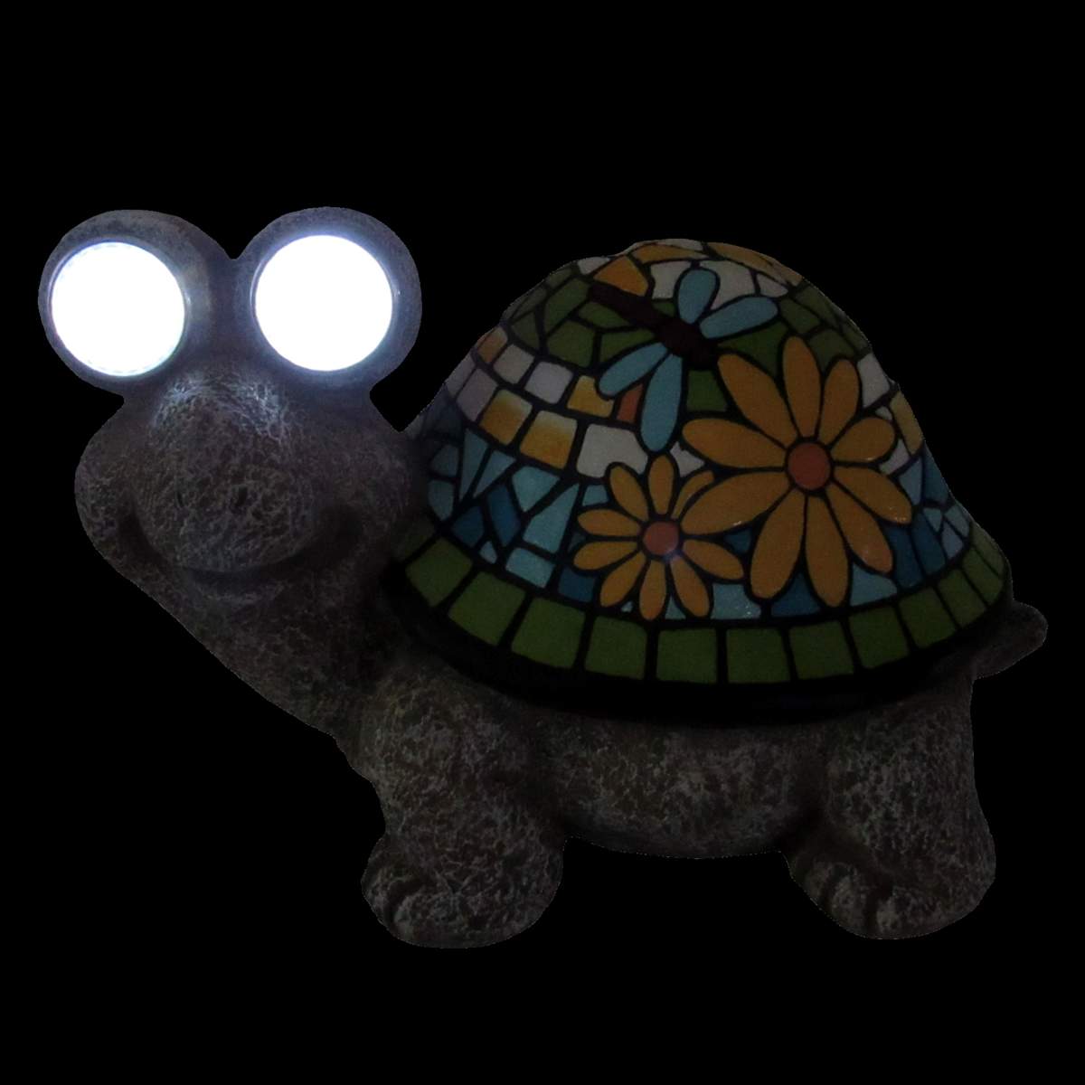 At Home Mosaic Turtle Solar Light Outdoor Garden Statue 10.5x7