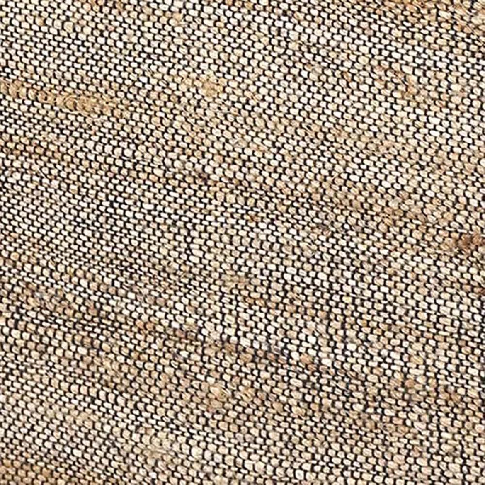 At Home Natural & Black Woven Jute Table Runner 14x72