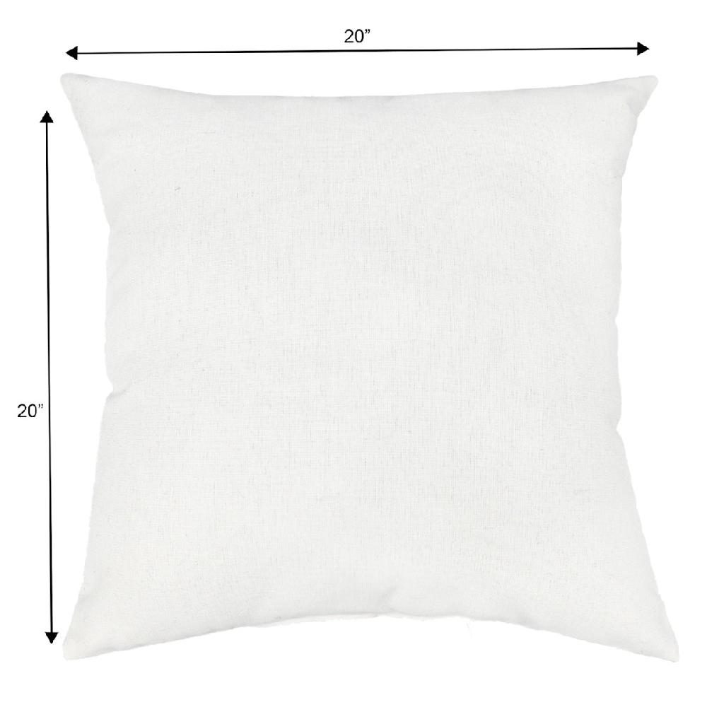 At Home Natural Canvas Square Outdoor Throw Pillow 16"