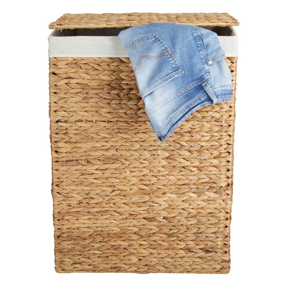 At Home Natural Water Hyacinth Laundry Hamper Large