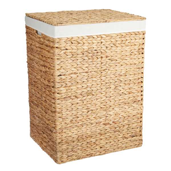 at home Natural Water Hyacinth Laundry Hamper Large