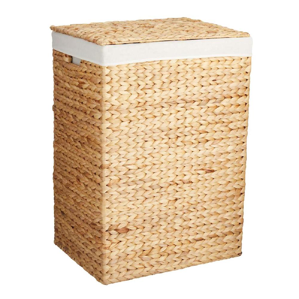 At Home Natural Water Hyacinth Laundry Hamper Medium