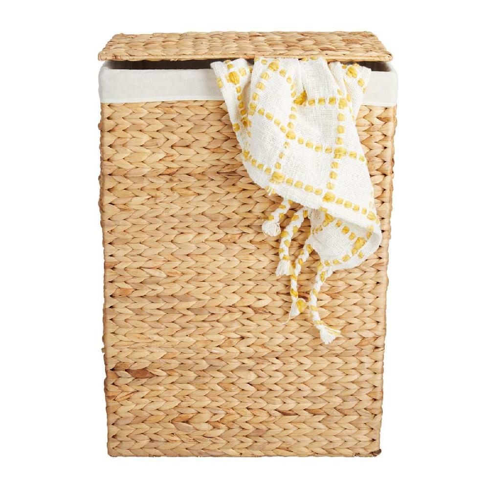 At Home Natural Water Hyacinth Laundry Hamper Medium