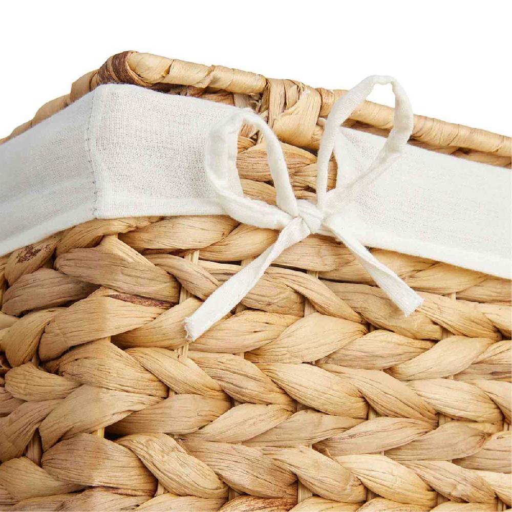 At Home Natural Water Hyacinth Laundry Hamper Small