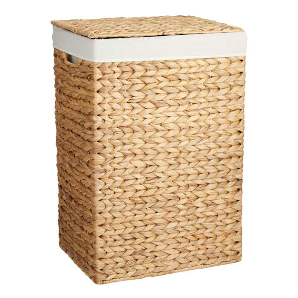 at home Natural Water Hyacinth Laundry Hamper Small