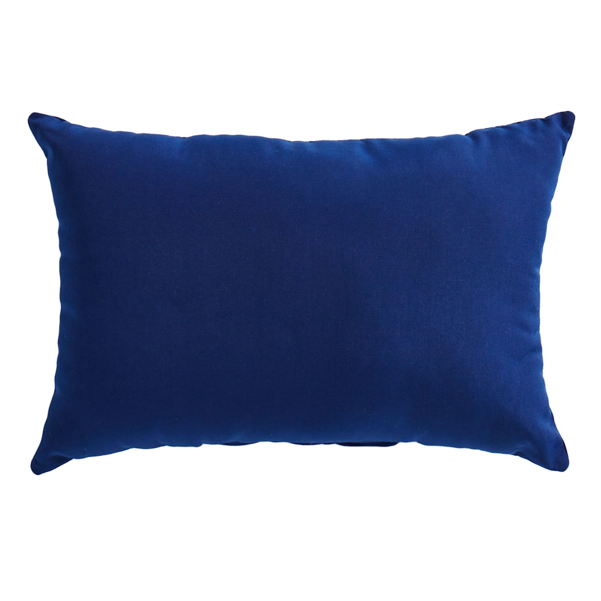 At Home Navy Blue Canvas Lumbar Outdoor Throw Pillow 14x20