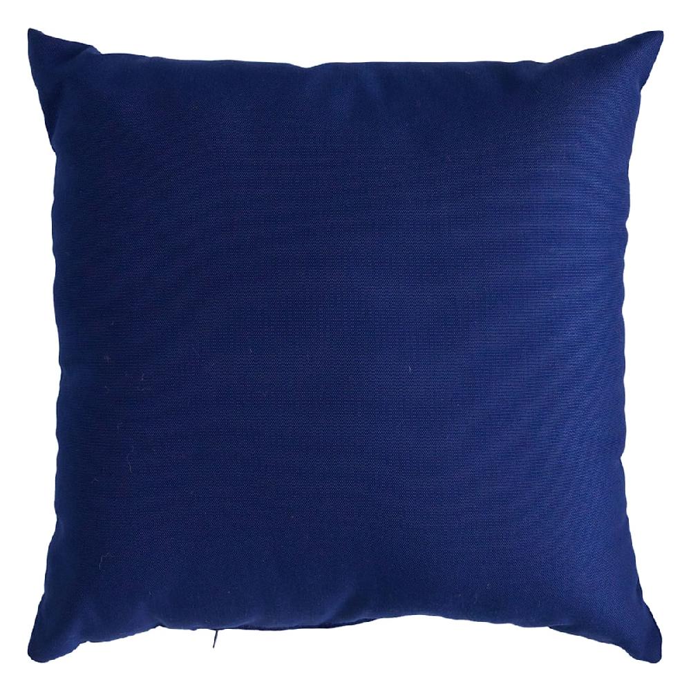 At Home Navy Blue Canvas Square Outdoor Throw Pillow 16"