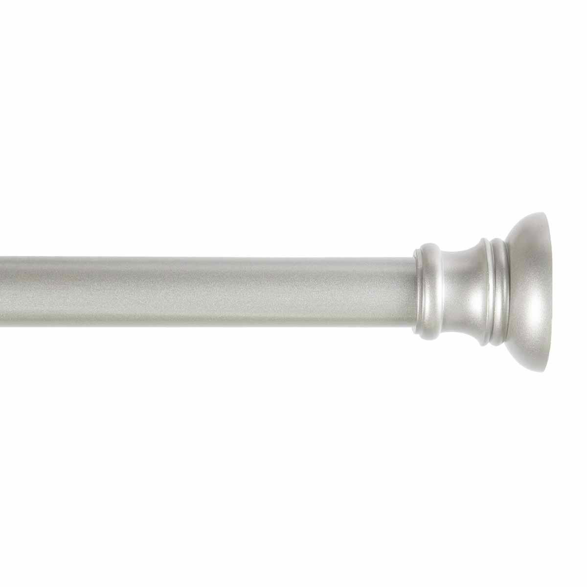 At Home Nicholas 5/8" Nickel Tension Curtain Rod 28-48"