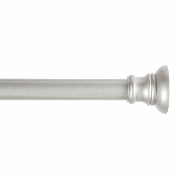 at home Nicholas 5/8" Nickel Tension Curtain Rod 28-48"