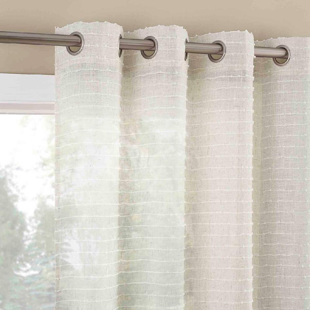 At Home Nordic White Sheer Grommet Curtain Panel 84"