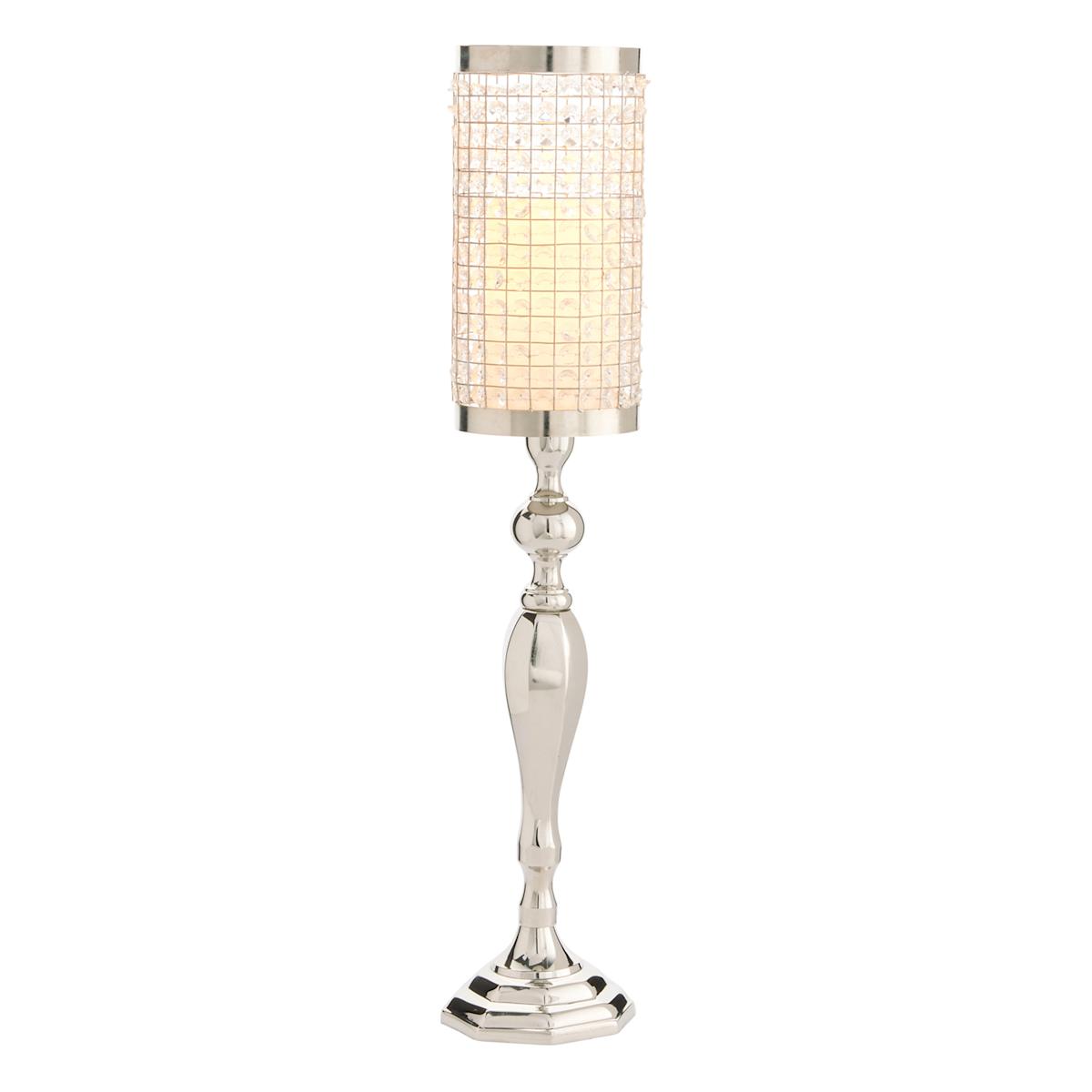 At Home Oversized Crystal Cylinder Candle Holder 33"