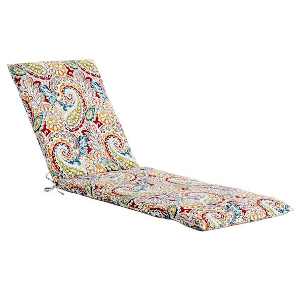 at home Paisley Chili Outdoor Chaise Lounge Cushion