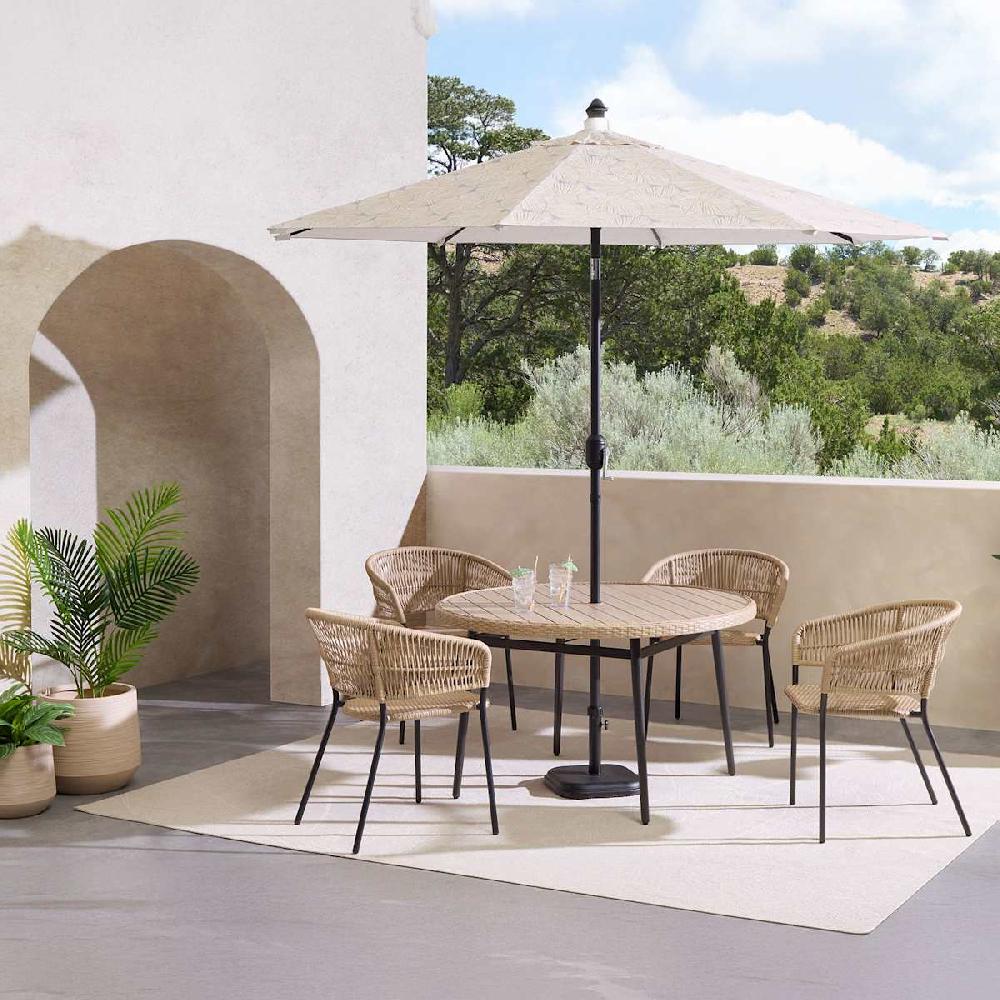 At Home Paloma Patio Dining Table Chairs & Umbrella 7-Piece Set