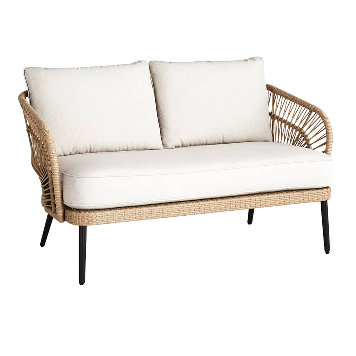 At Home Paloma Patio Egg Chair Loveseat & Coffee Table 3-Piece Set