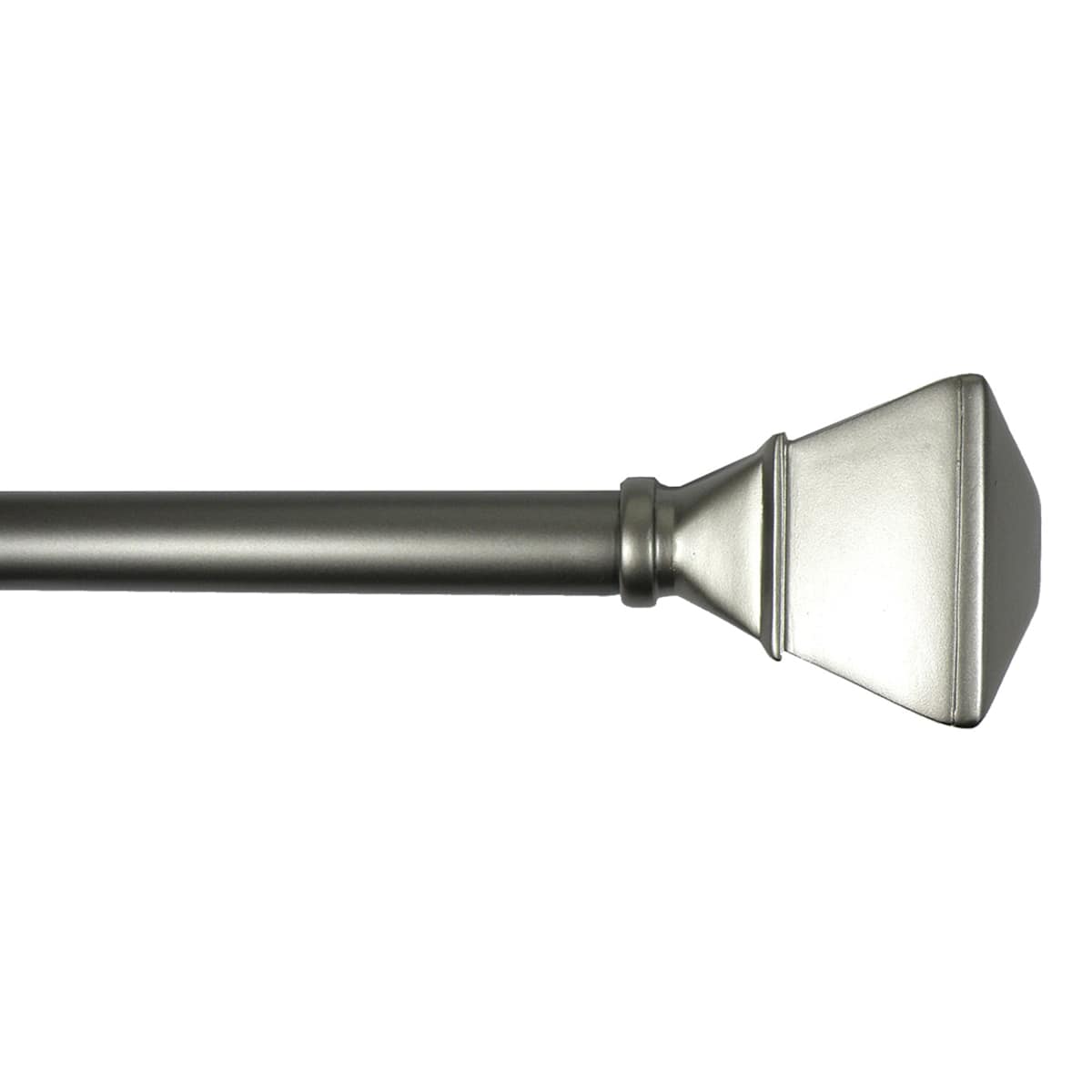 At Home Parker 3/4" Pewter Trumpet Curtain Rod 28-48"