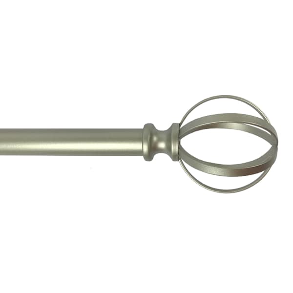 at home Princeton 3/4" Nickel Cage Curtain Rod 48-84"