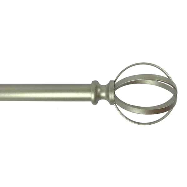 at home Princeton 3/4" Nickel Cage Curtain Rod 84-120"