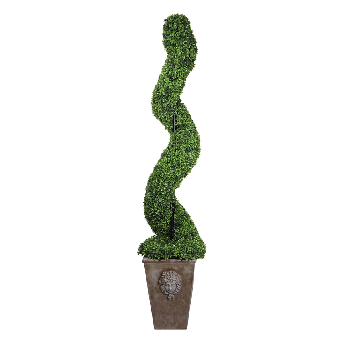 At Home Providence Boxwood Spiral Topiary With Romanesque Planter 67"