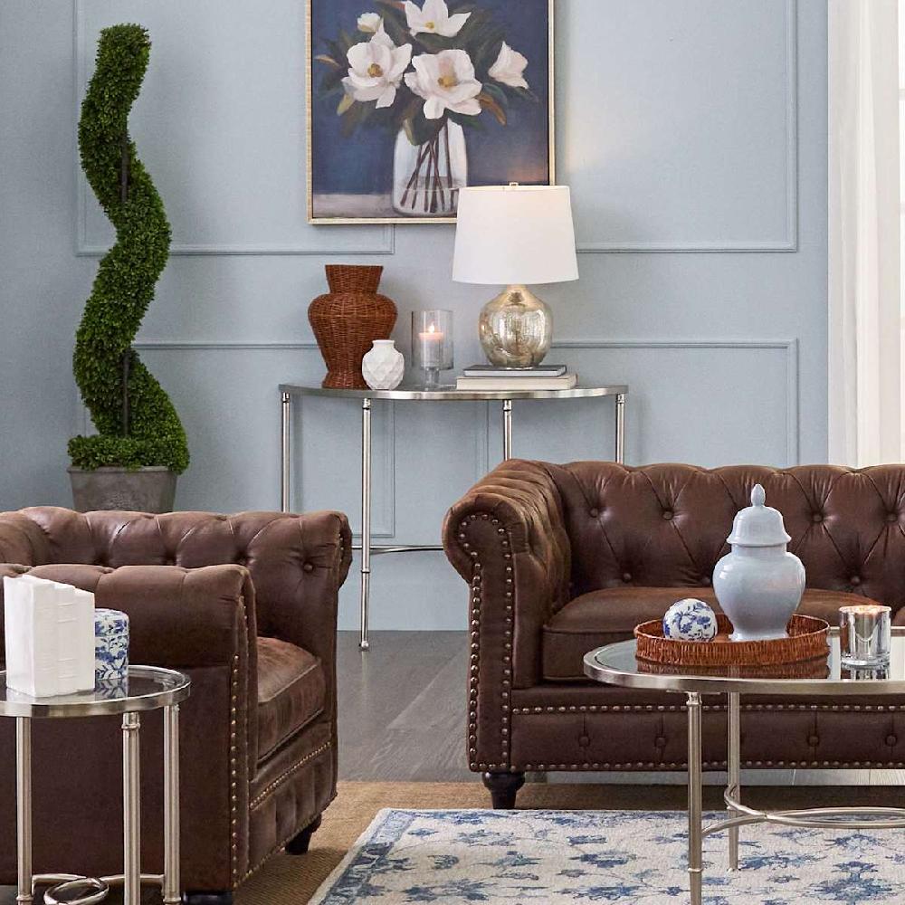 At Home Providence Boxwood Spiral Topiary With Romanesque Planter 67"